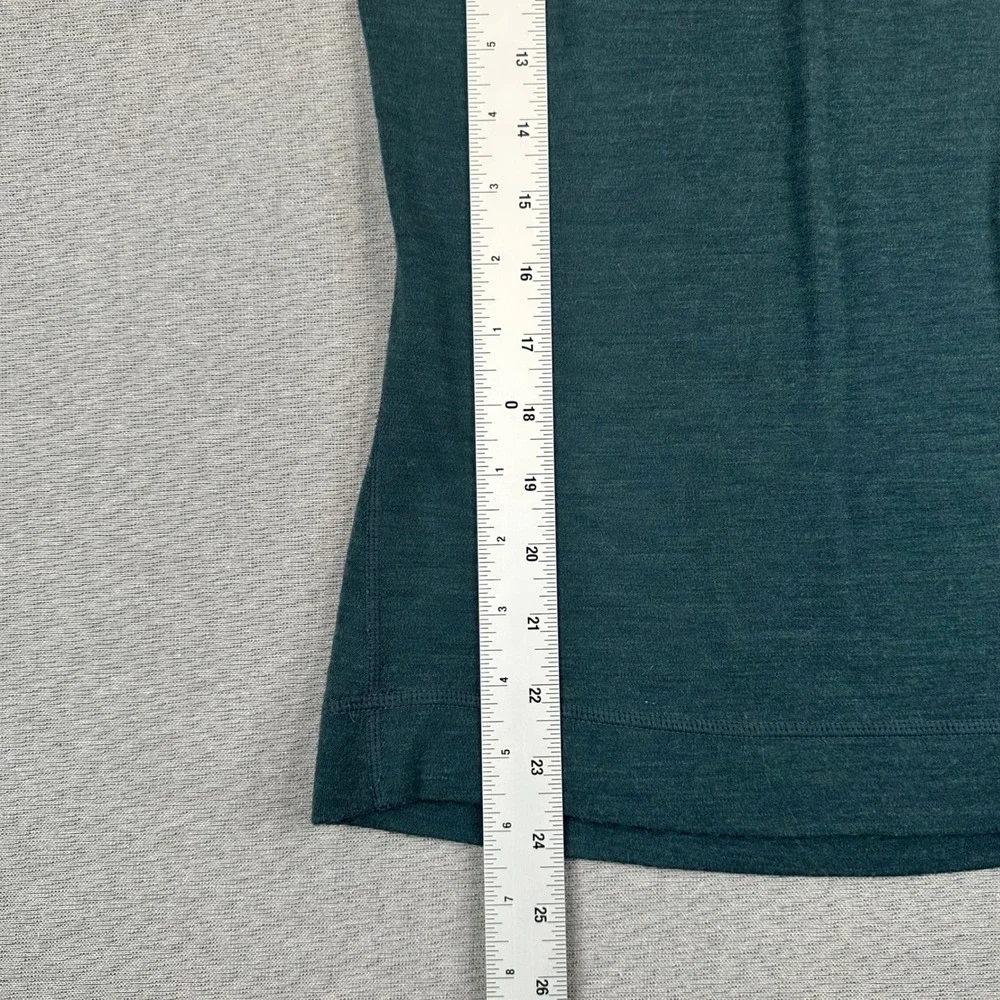 Smartwool Base Layer Top Shirt Womens S Teal Green 100% Merino Wool Long Sleeve - Picture 5 of 11